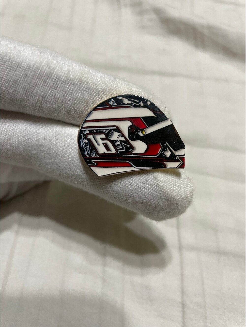 Charles Lecler 2021 helmet enamel pin brooch anime cartoon f1 formula1